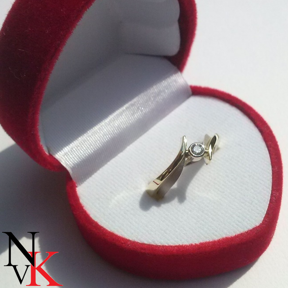 NvK Goudsmederij bicolor gouden verlovingsring