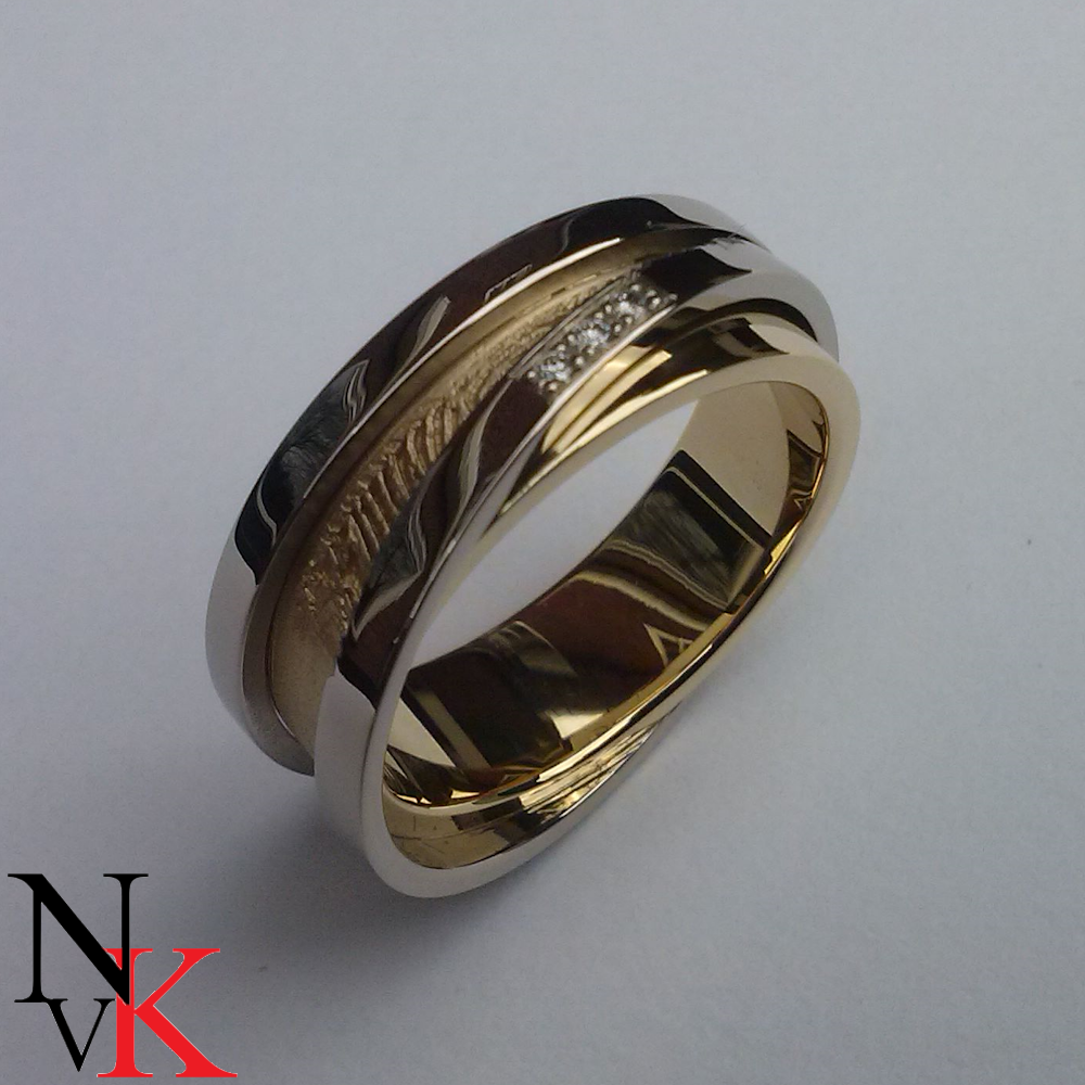 NvK Goudsmederij - Herinneringsring met vingerafdruk