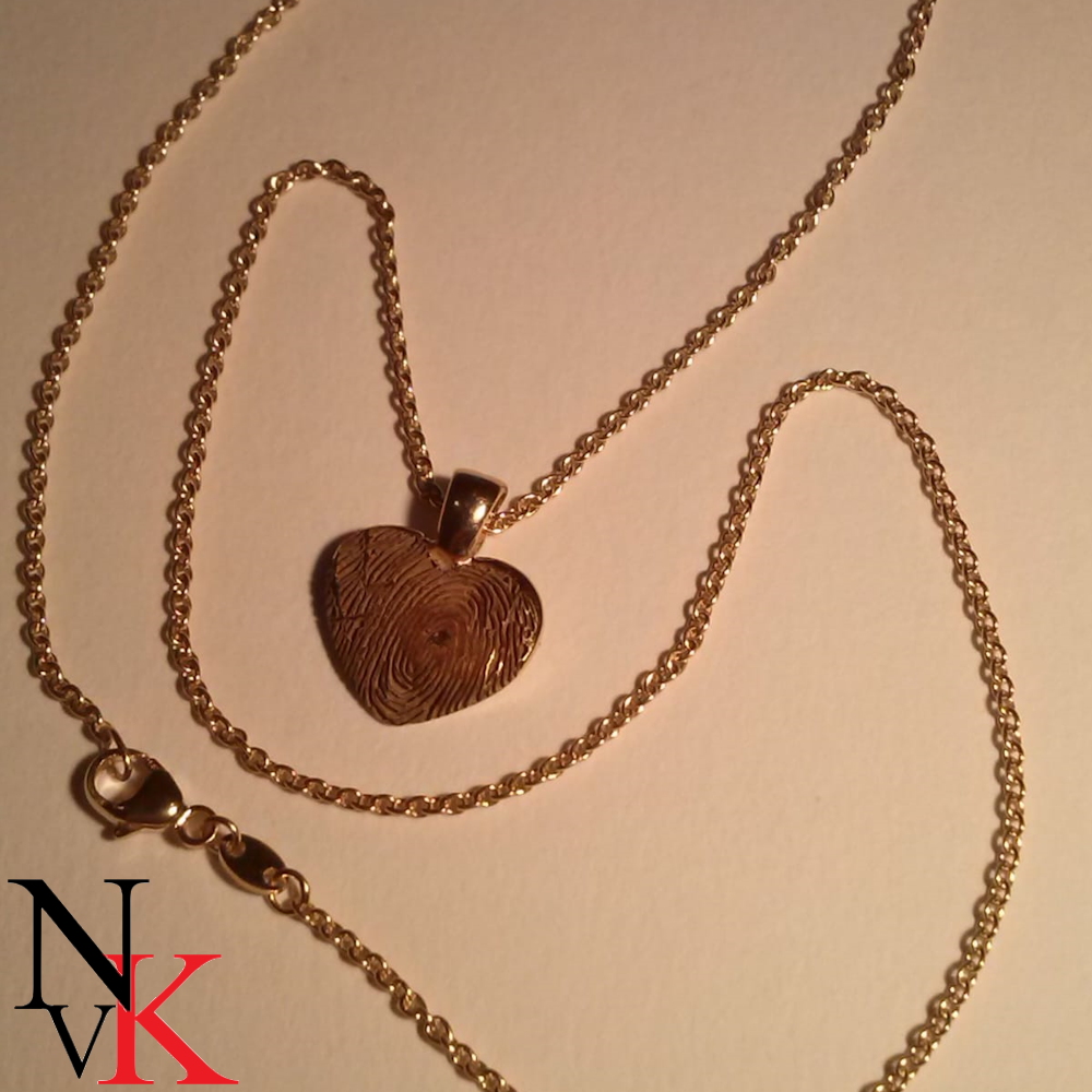 NvK Goudsmederij - herinneringshanger met vingerafdruk