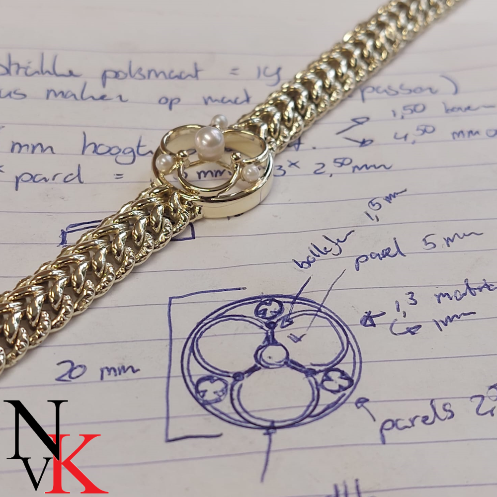 NvK Goudsmederij armband met ornament