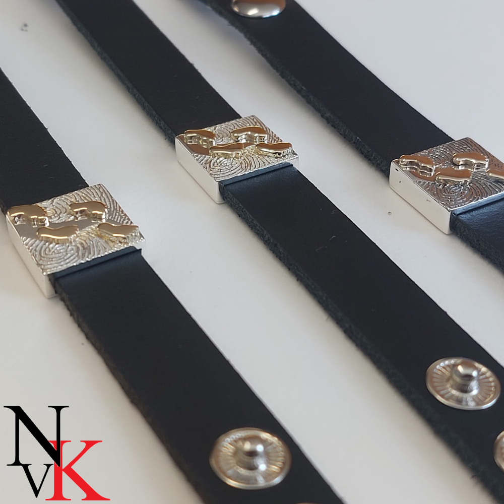 NvK Goudsmederij Herinneringssieraad leren armbandjes 3