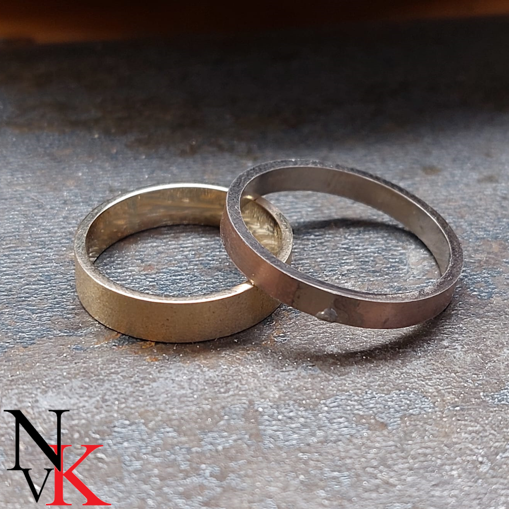 NvK Goudsmederij ring met diamanten geelgoud en witgoud