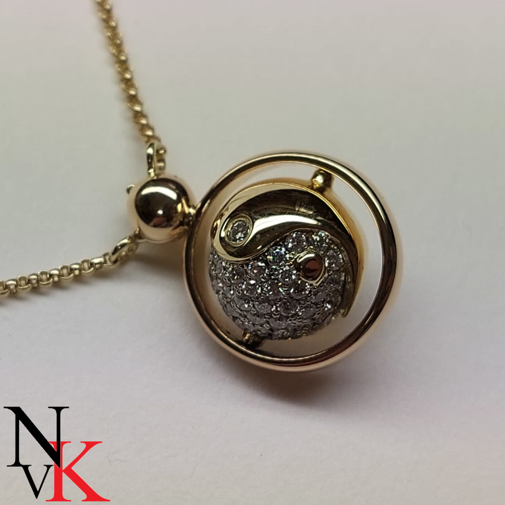 NvK Goudsmederij Ying-Yang hanger
