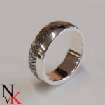 NvK Goudsmederij zilveren ring met vingerafdruk