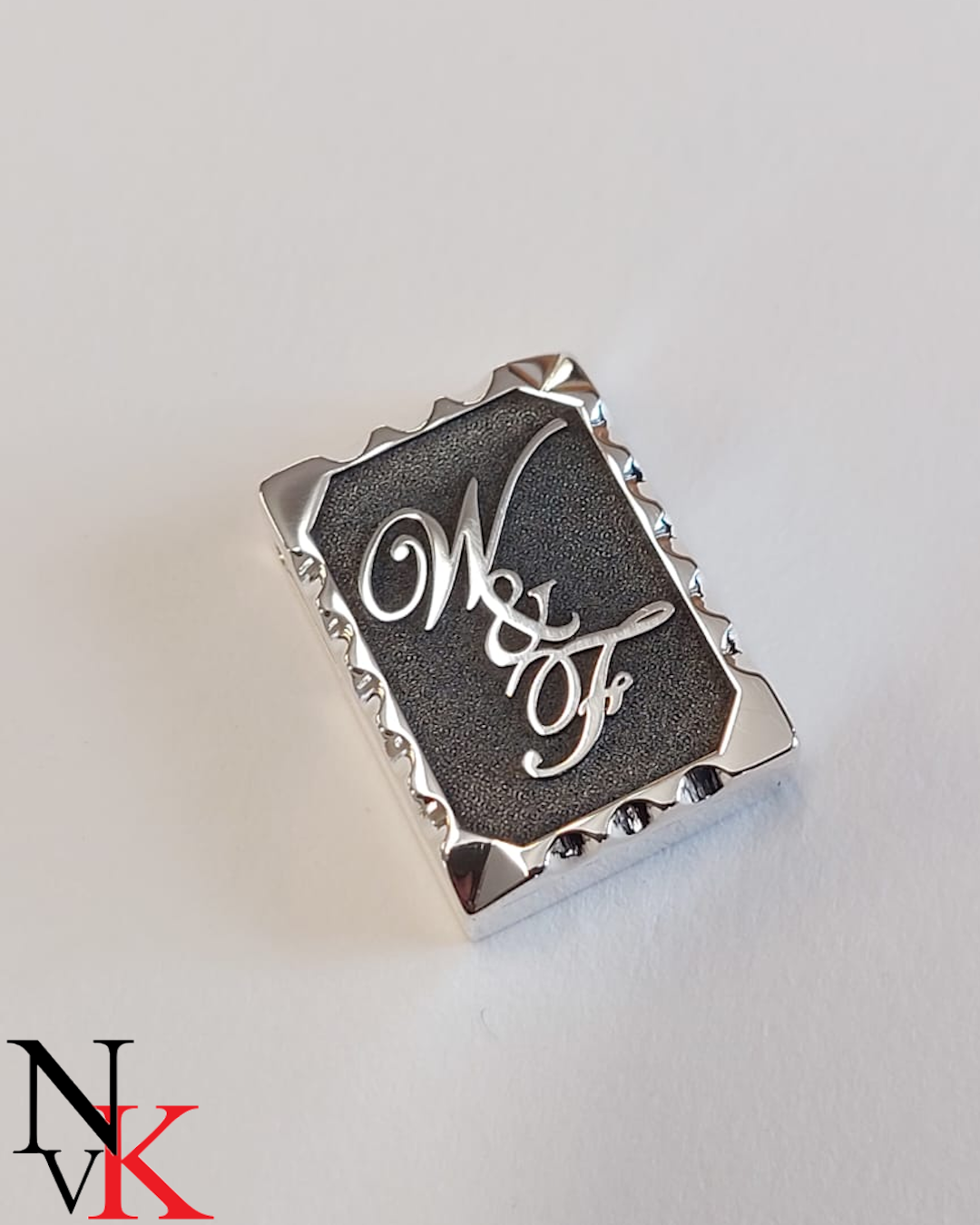 NvK Goudsmederij zilveren zegelring met monogram 3