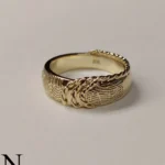 NvK Goudsmederij gouden ring met oudgoud met vingerafdrukken
